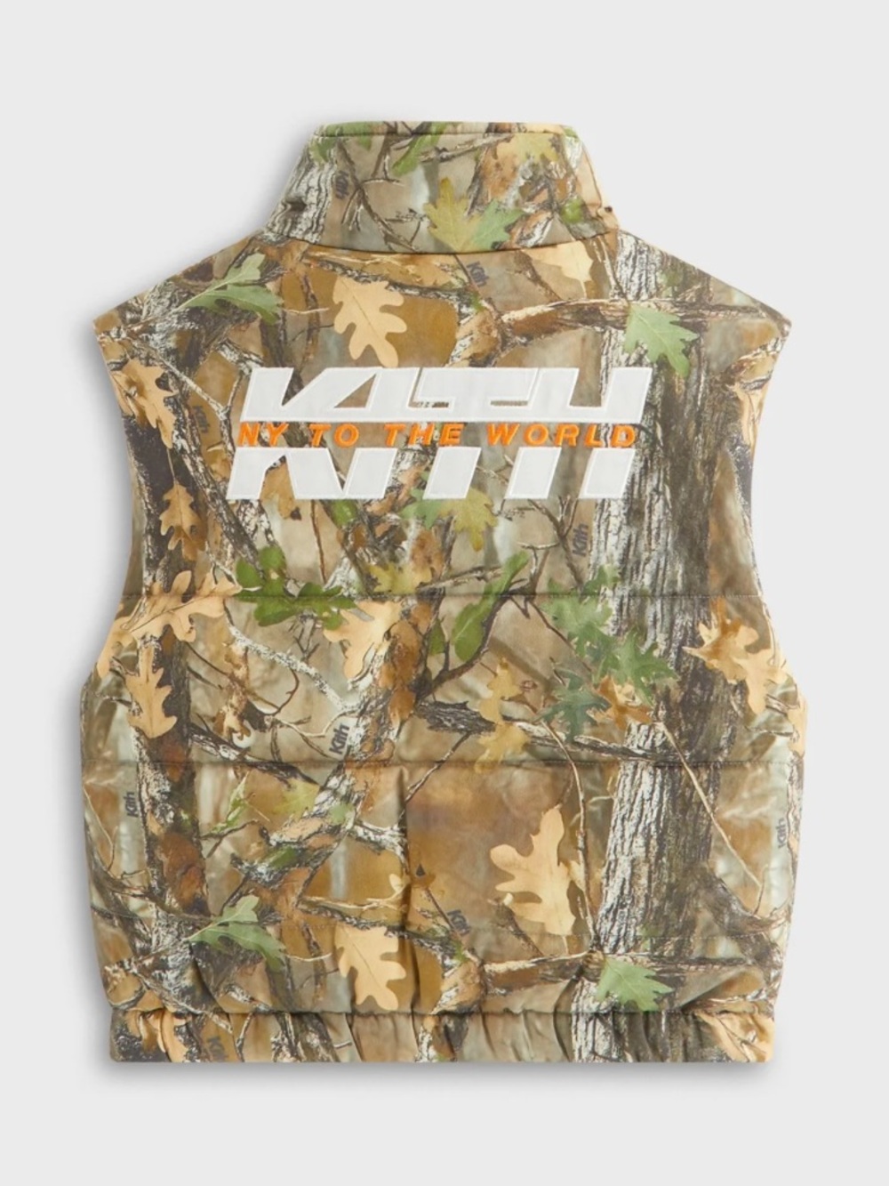 Kith Kids Bright Orange Reversible Puffer Vest with Camo Lining - Picture 3 of 12